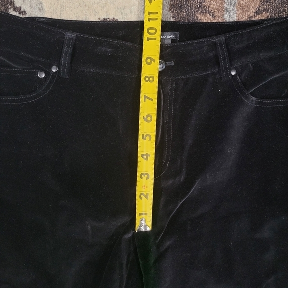 E39 by Eric Straight Leg Black Velvet Women’s Pant Sz 12 - Picture 11 of 11